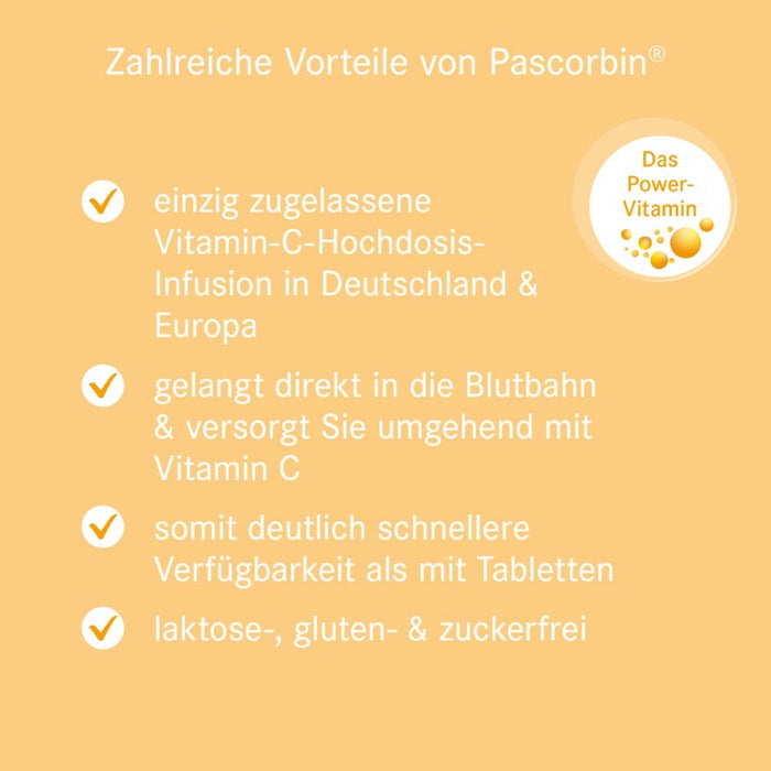 Pascoe Pascorbin Injektionslösung bei Vitamin-C-Mangel, 50 ml Lösung