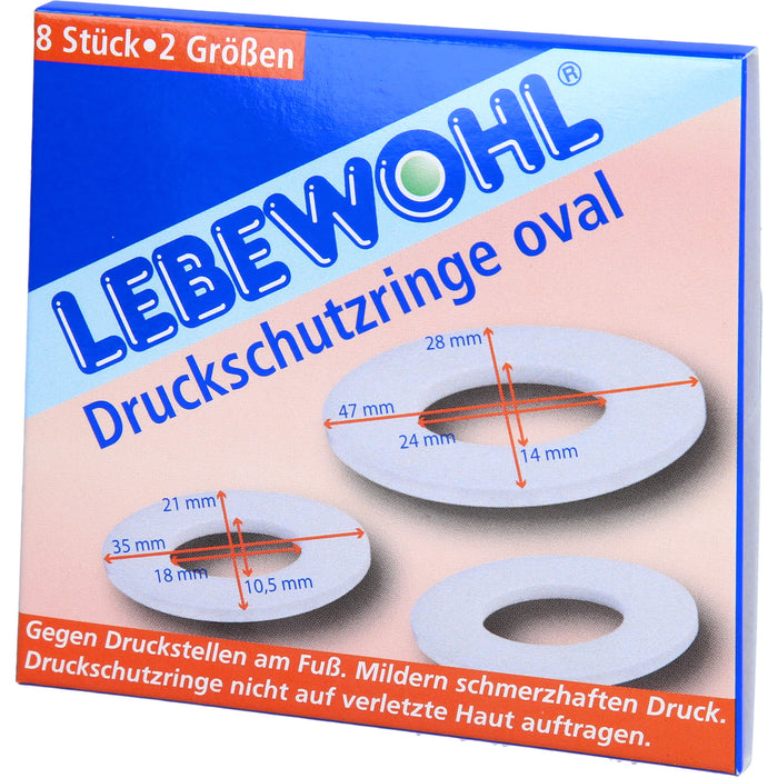 LEBEWOHL Druckschutzringe oval, 8 pcs. Patch