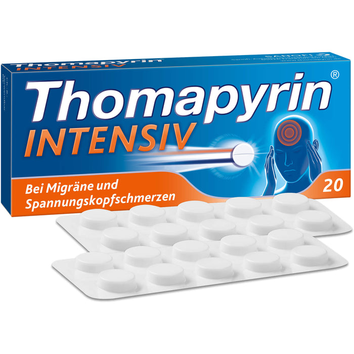 Thomapyrin intensiv Tabletten Original von Sanofi-Aventis, 20 pc Tablettes