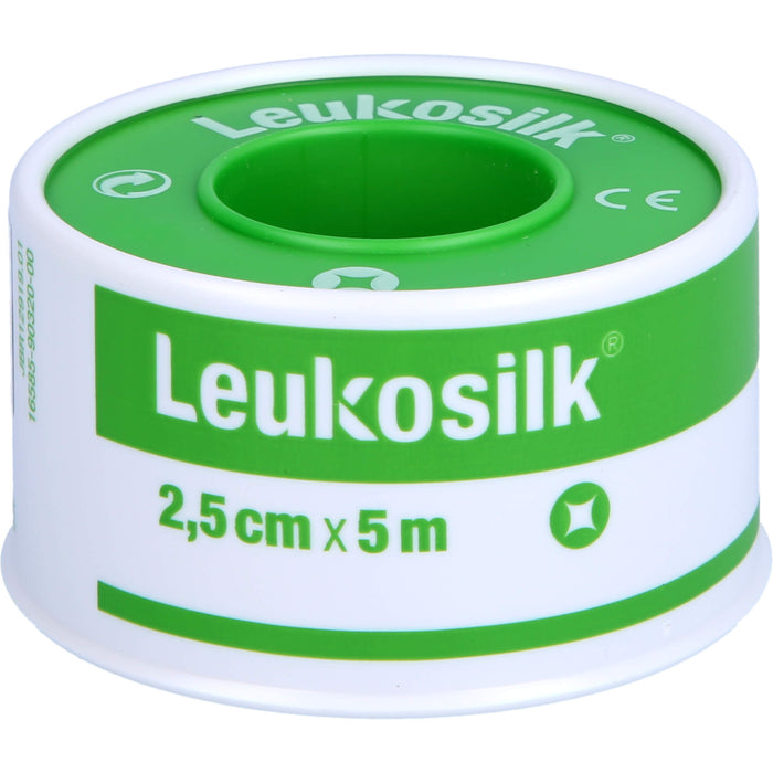 Leukosilk 2,5 cm x 5 m Fixierpflaster, 1 pcs. Patch