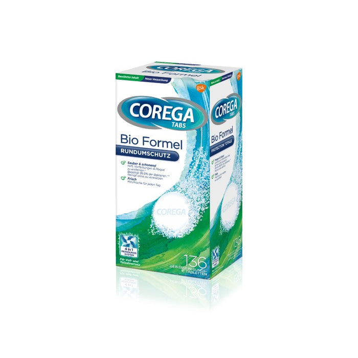 COREGA Tabs Gebissreinigungs-Tabletten Vorratspack, 136 pc Tablettes