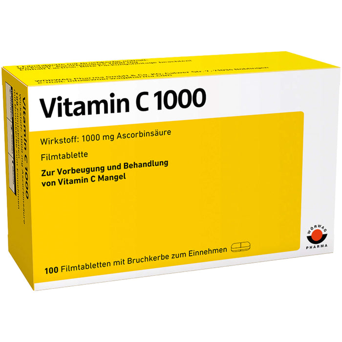 WÖRWAG Pharma Vitamin C 1000 Filmtabletten, 100 pcs. Tablets