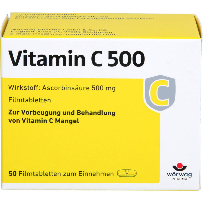 Vitamin C 500 Filmtabletten, 50 St. Tabletten