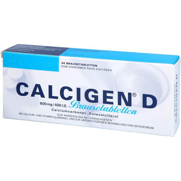 Calcigen D 600 mg/400 I.E. Brausetabletten, 40 St BTA