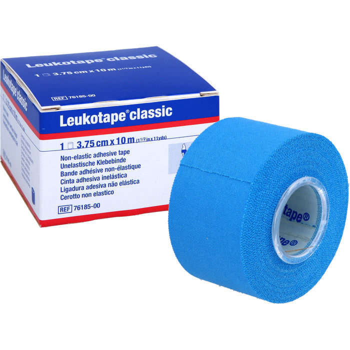 Leukotape Classic 3,75 cm x 10 m blau unelastische Klebebinde, 1 pc Paquet