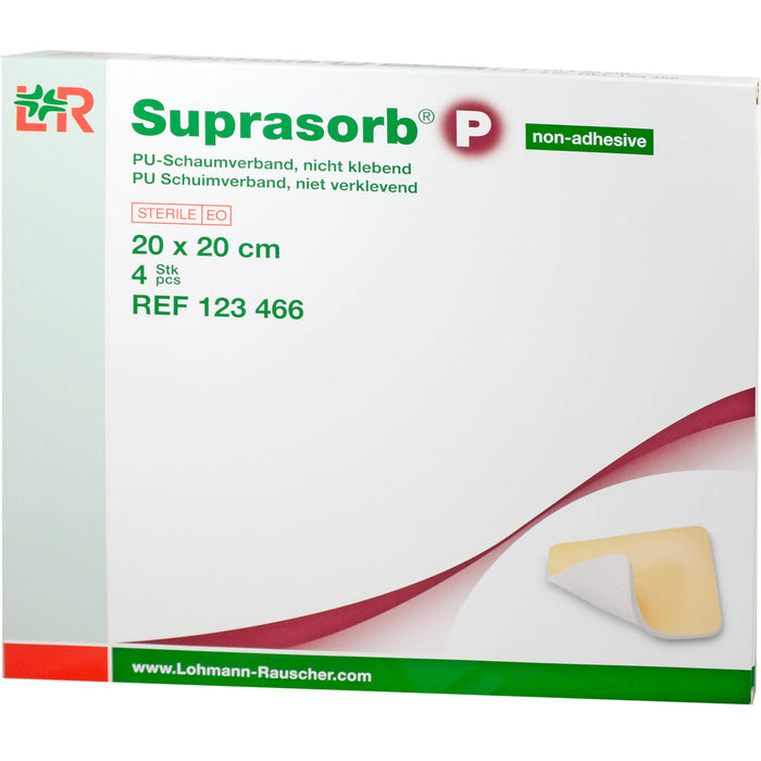 Suprasorb P PU-Schaum 20x20cm nicht klebend, 4 St VER