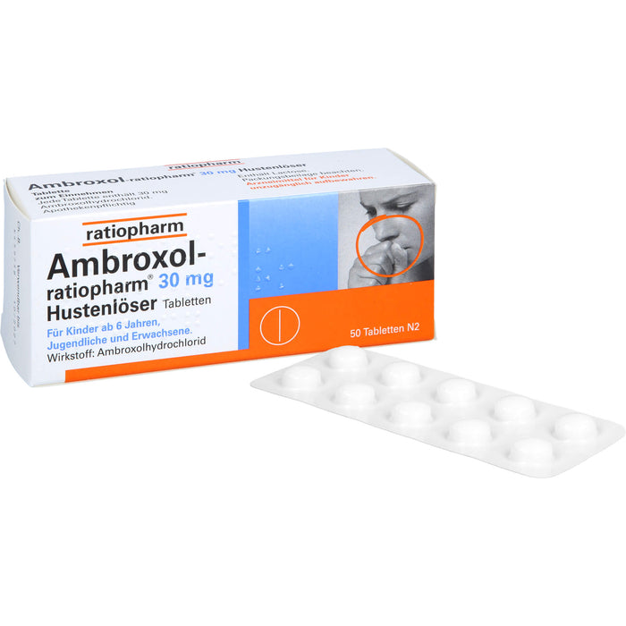 Ambroxol-ratiopharm 30 mg Hustenlöser Tabletten, 50 pcs. Tablets