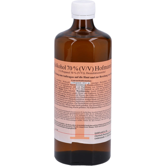 Isopropylalkohol 70% Hofmann's, 500 ml Lösung