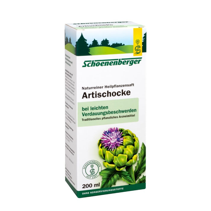 Schoenenberger Artischocke naturreiner Heilpflanzensaft, 200 ml Solution