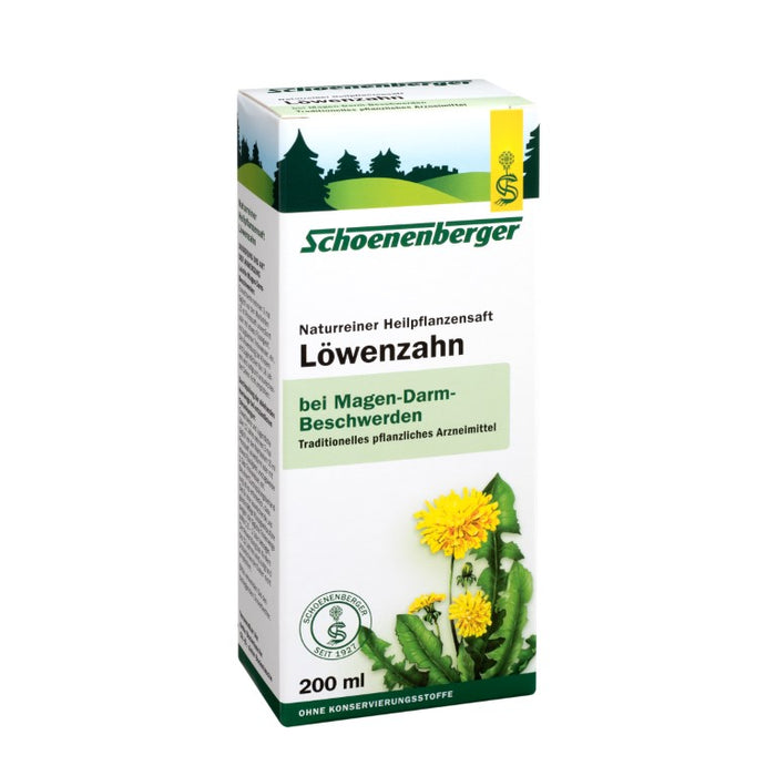 Schoenenberger Löwenzahn naturreiner Heilpflanzensaft, 200 ml Solution