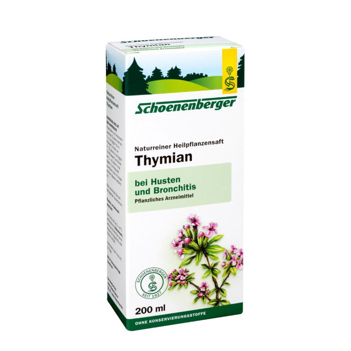 Schoenenberger Thymian naturreiner Heilpflanzensaft, 200 ml Solution