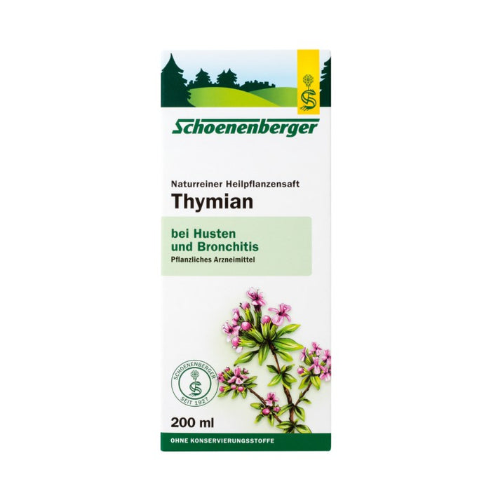 Schoenenberger Thymian naturreiner Heilpflanzensaft, 200 ml Solution