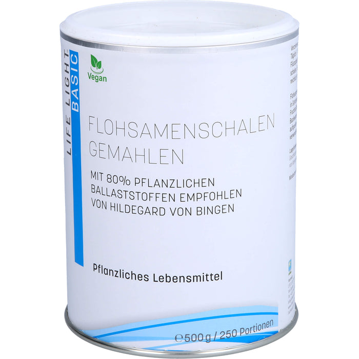 LIFE LIGHT Flohsamenschalen gemahlen, 500 g Bowls