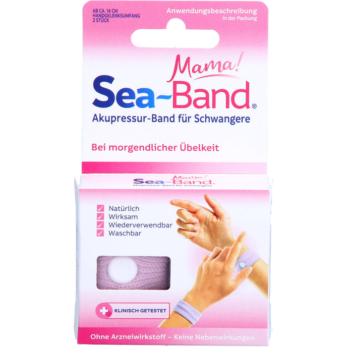 SEA BAND mama! Akupressur-Armbänder gegen morgendliche Übelkeit, 2 pc Bandes