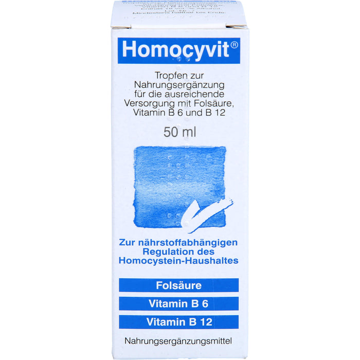 Homocyvit Tropfen zur Unterstützung eines normalen Homocystein-Stoffwechsel, 50 ml Solution