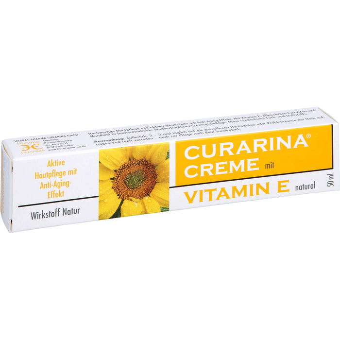 CURARINA Creme mit Vitamin E aktive Hautpflege mit Anti-Aging Effekt, 50 ml Creme