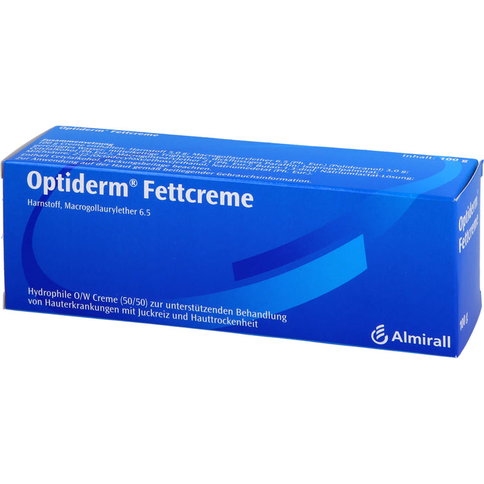 Optiderm Fettcreme für die Juckreizlinderung bei besonders trockener Haut, 100 g Creme