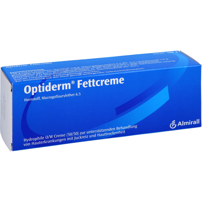 Optiderm Fettcreme für die Juckreizlinderung bei besonders trockener Haut, 100 g Creme