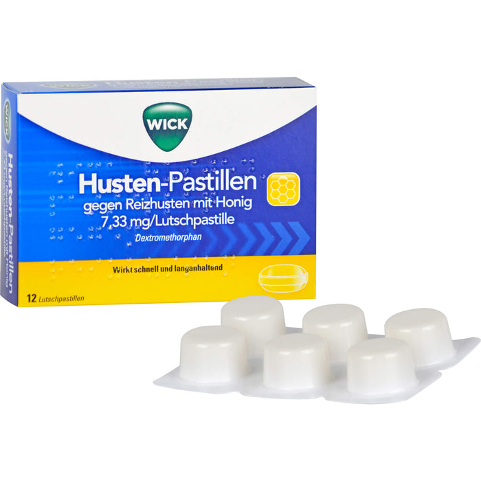 WICK Husten-Pastillen gegen Reizhusten Lutschpastillen, 12 pc Tablettes