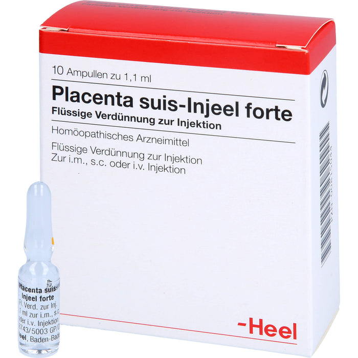 Placenta Suis Injeel forte flüssige Verdünnung, 10 pc Ampoules