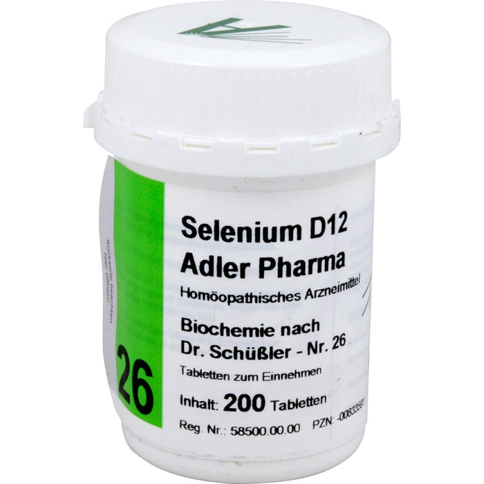 Adler Pharma Selenium D12 Biochemie nach Dr. Schüßler Nr. 26 Tabletten, 200 pcs. Tablets