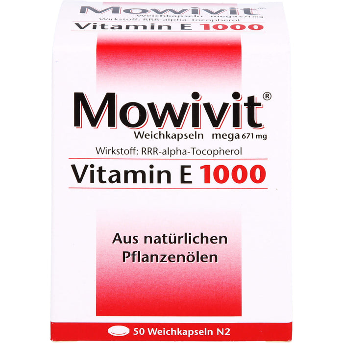 Mowivit mega Vitamin E 1000 Kapseln, 50 pcs. Capsules