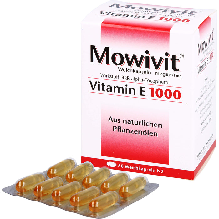 Mowivit mega Vitamin E 1000 Kapseln, 50 pcs. Capsules