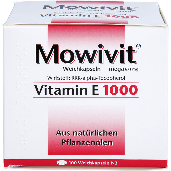 Mowivit mega Vitamin E 1000 Weichkapseln, 100 St. Kapseln