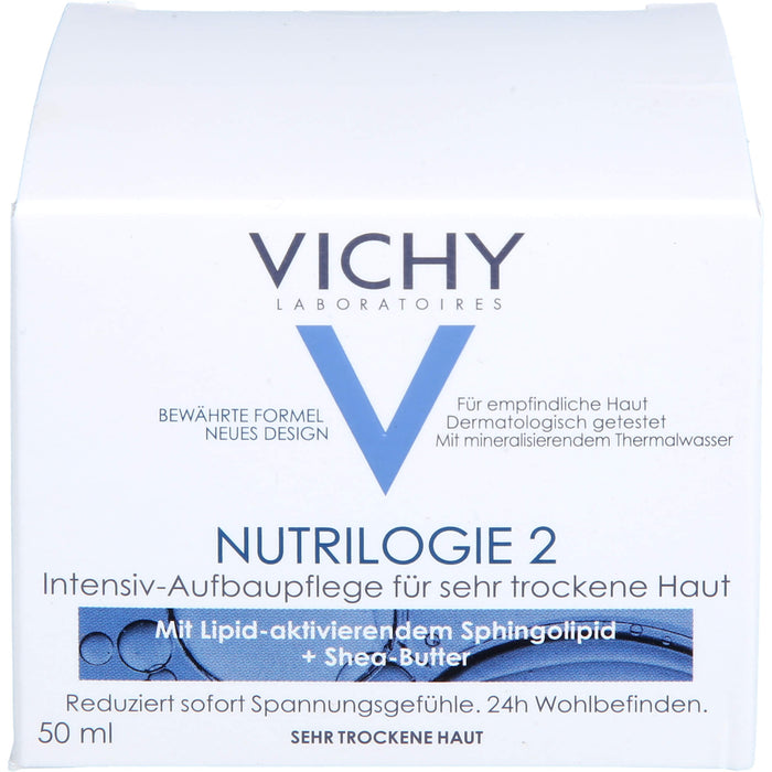 VICHY Nutrilogie 2 Intensiv-Aufbaupflege für sehr trockene Haut, 50 ml Crème