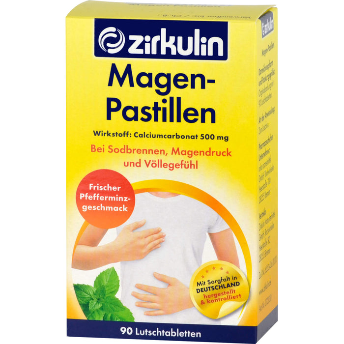 Zirkulin Magenpastillen bei Sobrennen, Magendruck und Völlegefühl, 90 pc Tablettes