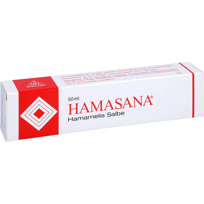 HAMASANA Hamamelis Salbe zur Hautpflege bei rissiger, spröder und trockener Haut, 50 g Salbe