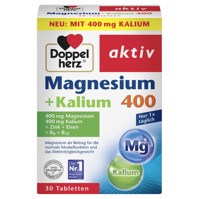 Doppelherz Magnesium + Kalium Tabletten, 30 pcs. Tablets