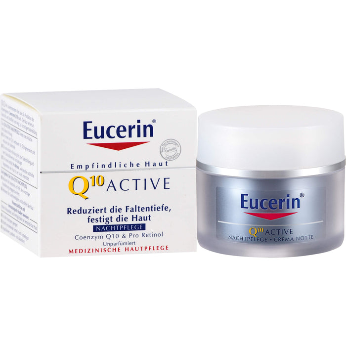 Eucerin Q10 Active Anti-Falten Nachtpflege Creme, 50 ml Creme