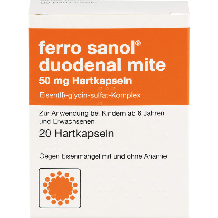 ferro sanol duodenal mite 50 mg Hartkapseln, 20 pcs. Capsules