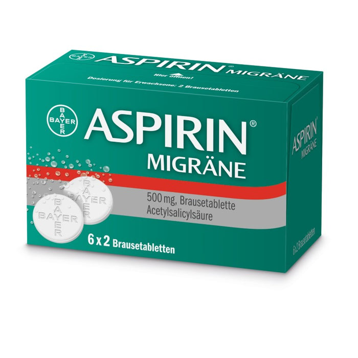 Aspirin Migräne Brausetabletten, 12 pc Tablettes