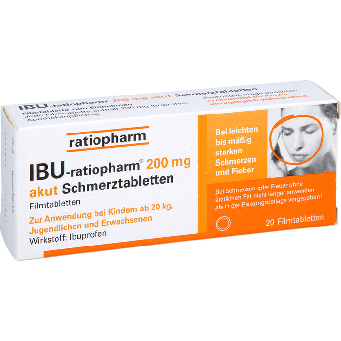 Ibu-ratiopharm 200 akut Tabletten, 20 St. Tabletten