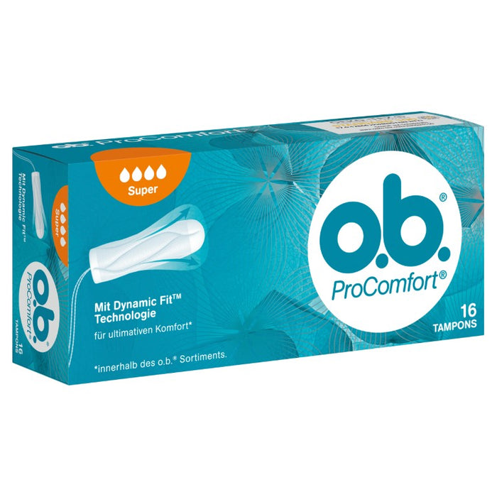 o.b. ProComfort Super Tampons bei einer starken Regelblutung, 16 St. Tampons