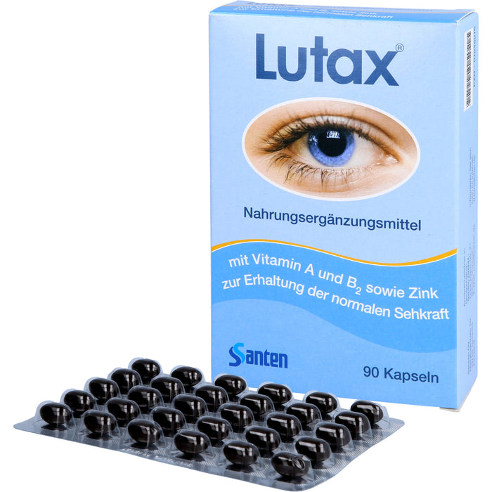 Santen Lutax Kapseln zur Erhaltung normaler Sehkraft, 90 pc Capsules