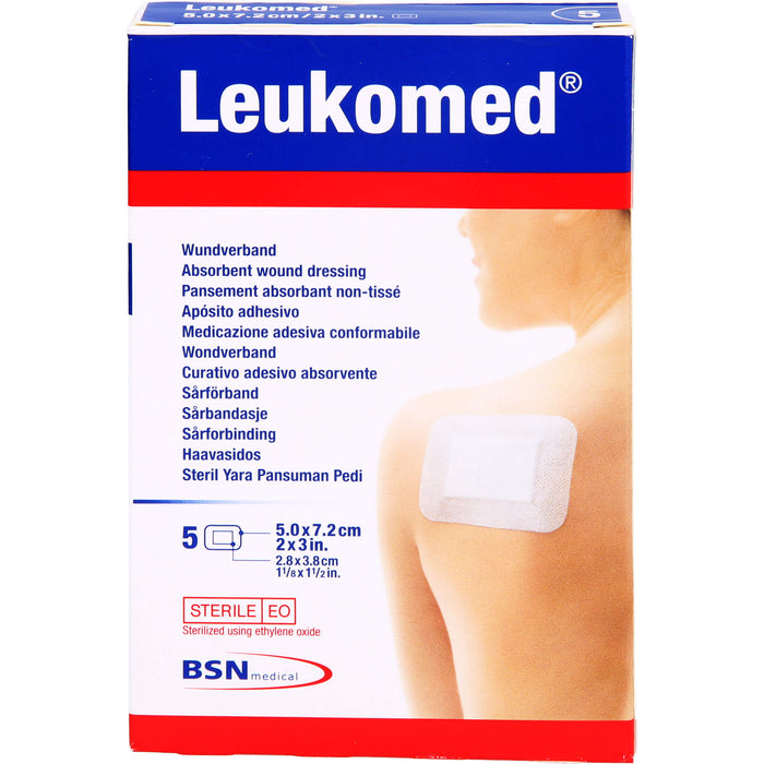 Leukomed Wundverband 5,0 x 7,2 cm, 5 St. Pflaster