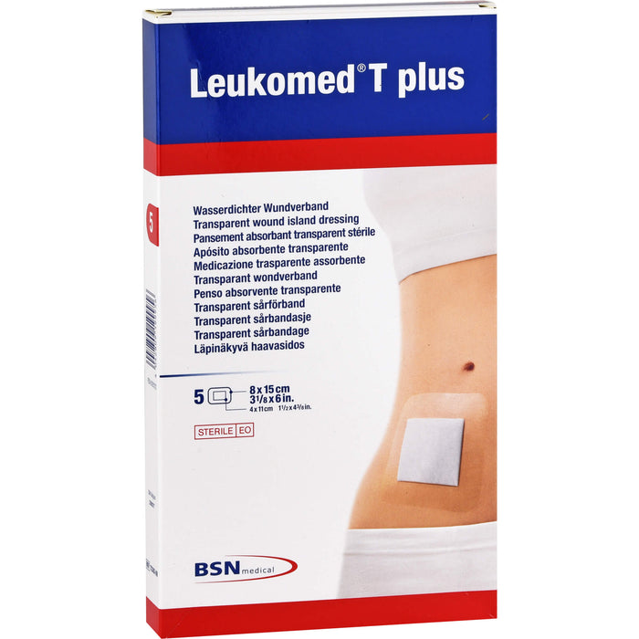 LEUKOMED TRANSP. PLUS STERILE PFL. 8x15 cm, 5 pcs. Patch