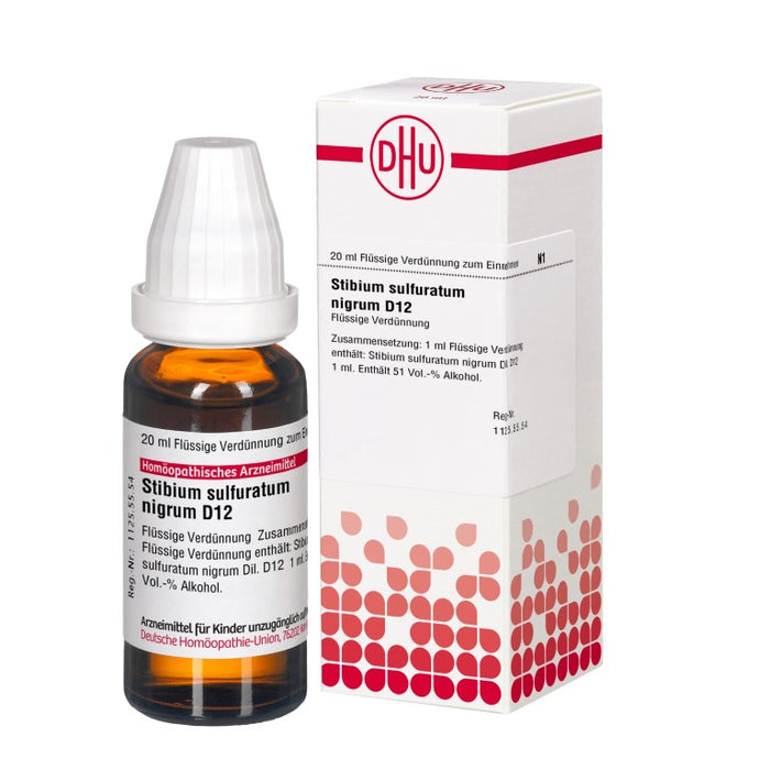 DHU Stibium sulfuratum nigrum D12 Dilution, 20 ml Lösung