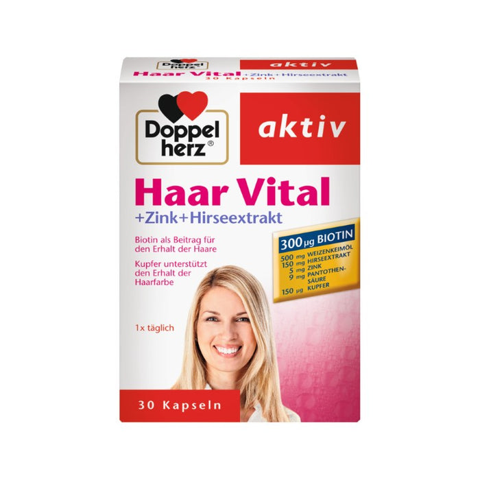 Doppelherz Haar Vital + Zink + Hirseextrakt, 30 pc Capsules