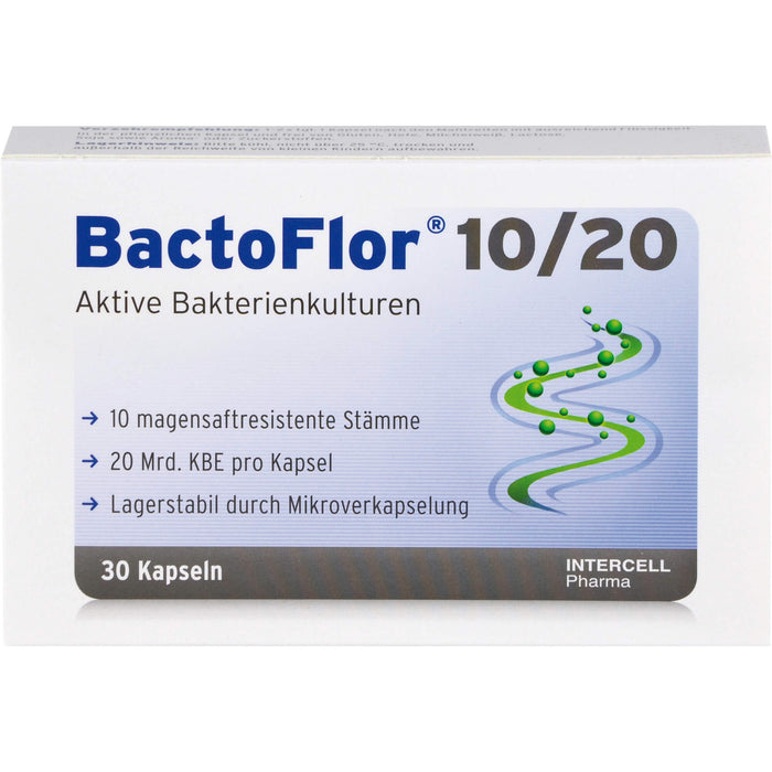 BactoFlor 10/20 aktive Bakterienkulturen Kapseln, 30 pc Capsules