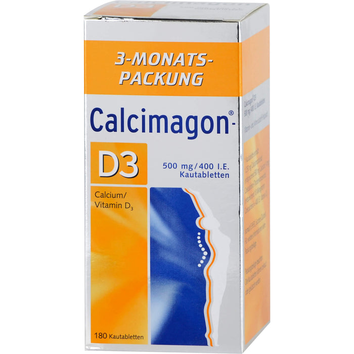 Calcimagon D3 500 mg/400 I.E. Kautabletten, 180 pcs. Tablets