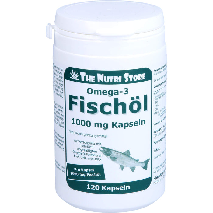 The Nutri Store Omega-3 Fischöl 100 mg Kapseln, 120 pc Capsules