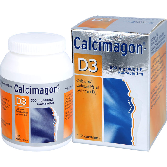 Calcimagon D3 500 mg / 400 I.E. Kautabletten, 112 pcs. Tablets