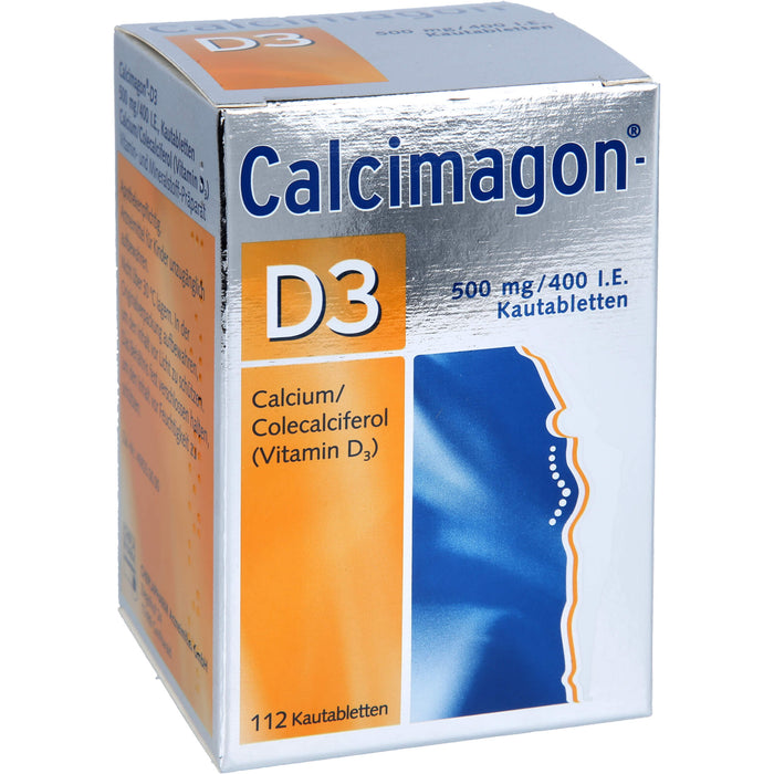 Calcimagon D3 500 mg / 400 I.E. Kautabletten, 112 pcs. Tablets