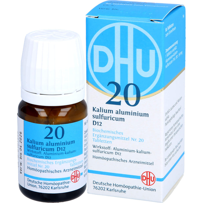 DHU Schüßler-Salz Nr. 20 Kalium aluminium sulfuricum D12 Tabletten, 80 pcs. Tablets