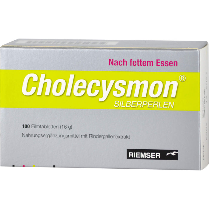 Cholecysmon Silberperlen nach fettem Essen Filmtabletten, 100 St. Tabletten