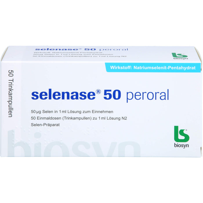 selenase 50 peroral Selen-Präparat Lösung zum Einnehmen, 50 pc Ampoules